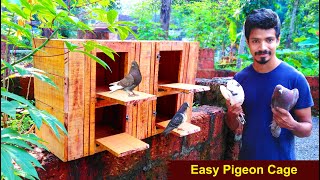 How To Make Pigeon Cage at Home Using Wood  Easy Way To Make Pigeon House [upl. by Ardolino440]