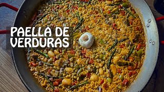 PAELLA DE VERDURAS con SALMORRETA quotPaella VEGANAquot [upl. by Nodnab933]