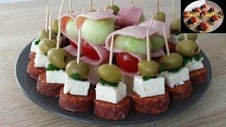 1 Brochettes apéritives Rapide et facile  APERITIF DINATOIRE  LA BOITE A RECETTES [upl. by Sirak]