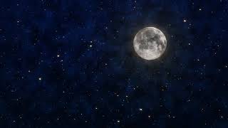 Moon Midnight Stars Shining Sky Video Free Background [upl. by Sida]