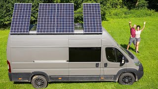 Installing 1000w Solar Panel Lift for Off Grid Campervan  Van Build S2E3 [upl. by Faulkner]