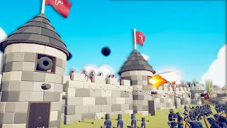 TABS but with Destructible Brick CANNON TOWERS Siege in Totally Accurate Battle Simulator Mods [upl. by Siari513]