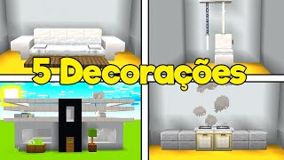 ⭐5 DECORAÇÕES INCRÍVEIS PARA SUA CASA NO MINECRAFT [upl. by Shaw196]