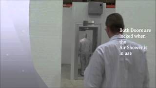 Cleanroom air shower basic operation [upl. by Gelman]