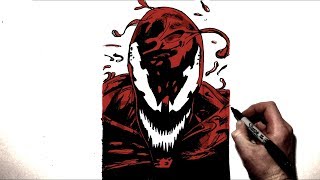 How To Draw Carnage  Step by Step [upl. by Freberg907]