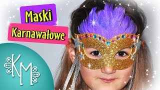 Maski karnawałowe  Jak zrobić Maskę Wenecką  Kreatywna Mama [upl. by Hittel]