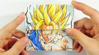 TUTORIAL Goku Transformaciones  Tarjetas interminables [upl. by Yslek]