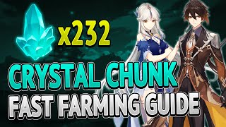 CRYSTAL CHUNK ALL Locations FAST FARMING ROUTE  Genshin Impact 25 [upl. by Jenni186]