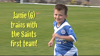 6yearold Jamie trains with St Johnstone first team [upl. by Yehs13]