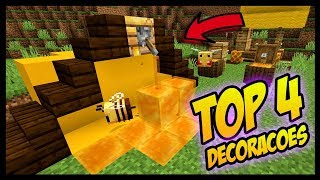 TOP 4 DECORAÇÕES DE MEL E ABELHAS PARA O MINECRAFT [upl. by Antonio]