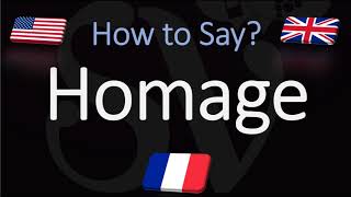 How to Pronounce Homage CORRECTLY American English British French Pronunciation [upl. by Welker964]