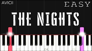 Avicii  The Nights  EASY Piano Tutorial [upl. by Michaella]