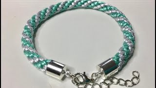 KUMIHIMO  Basic Bracelet From Start To Finish [upl. by Enirehtacyram20]