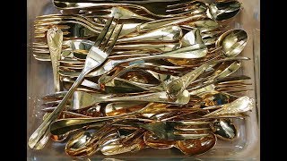 Gold Recovery from plated cutlery [upl. by Cott68]