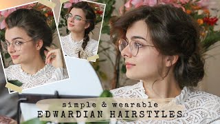 Casual  Edwardian Hairstyles ✨ Historybounding Hair [upl. by Anneirb]