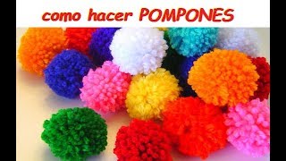 Cómo hacer pompones muy fácil  Ronycreativa [upl. by Utta920]