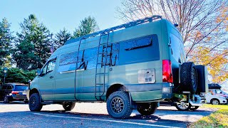 BEAST MODE  4x4 Sprinter Camper Van Custom 4wd Overland Mercedes Build VAN LIFE [upl. by Nellda]