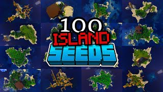 TOP 100 BEST ISLAND SEEDS for MINECRAFT BEDROCK EDITION PE Xbox PS4 Switch amp W10 [upl. by Ahseeyt]