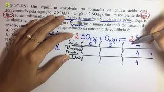 Exercício 2 Equilíbrio Químico [upl. by Eillac]