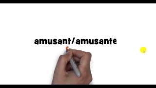 How to pronounce amusant  amusante [upl. by Manthei]