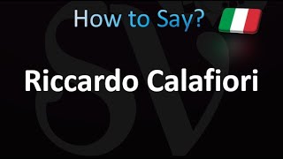 How to Pronounce Riccardo Calafiori Italian [upl. by Aholla]