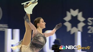 At 16 Anna Shcherbakova captures title at 2021 World Figure Skating Championships  NBC Sports [upl. by Berton601]