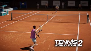 Tennis World Tour 2 Gameplay  ROGER FEDERER VS RAFA NADAL [upl. by Eerolam]