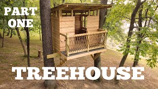 Ultimate Real Tree House  Tree Fort Build  Part 1  Platform and Support Structure [upl. by Akinar384]