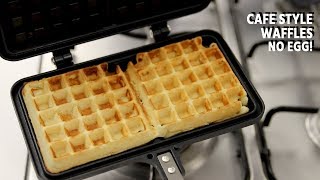 Waffle Recipe  Eggless Cafe Style NO EGG Waffles  CookingShooking [upl. by Aserej886]