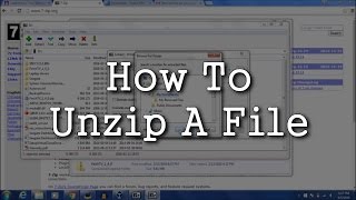 How To Unzip A File 7Zip [upl. by Yniffit]