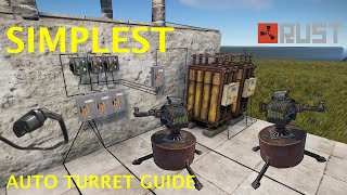 SIMPLEST RUST AUTOTURRET SETUP w RUST 2021 Super Easy [upl. by Ticon]