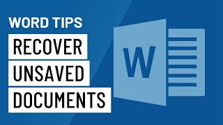 Word Quick Tip Recover Unsaved Documents [upl. by Newkirk]