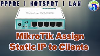 MikroTik Static IP Assign to Clients in PPPoE  LAN  Hotspot Connections Tagalog [upl. by Kela]