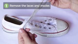 How to Wash Your Sneakers in the Washing Machine [upl. by Airdnax]