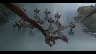 Daenerys DESTROYS Iron Fleet and Golden Company DRACARYS [upl. by Sirk]