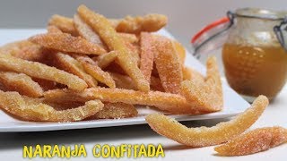 NARANJA ESCARCHADA O CONFITADA  Receta Rápida y Fácil [upl. by Wain831]