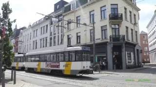 Trams in Antwerp Belgium  Antwerpse premetro [upl. by Light]