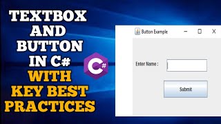 How to use Text Box and Button in C  TextBox and Button C  C TextBox and Button [upl. by Lubbock]