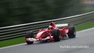 Ferrari F1 V8 amp V10  Close Call Fly Bys SUPER Sounds [upl. by Marras]