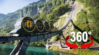 Up on the steepest funicular railway in the world – 360 video [upl. by Barcellona539]