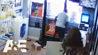 Watch robbery suspect pray after getting locked in store [upl. by Ynavoj]