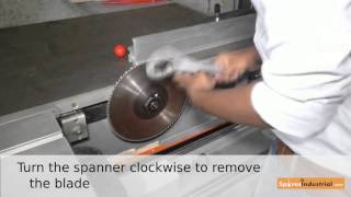 Replacing Saw Blade of Altendorf WA8 [upl. by Aekal]