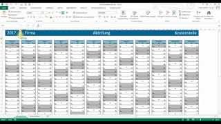 Kalender  Jahresplaner Excel 2013  Teil 1 [upl. by Orgel]