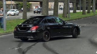 BEST OF Mercedes AMGs Leaving Carmeet 2019  EPIC Burnouts Donuts Accelerations Fails etc [upl. by Hsiwhem]