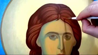 All steps of painting an icon With master icographer Theodoros Papadopoulos [upl. by Anitsirc449]