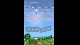 YoWindow Weather app Alarm clock on Android [upl. by Adgam]