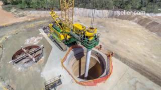 Large Diameter Shaft Drilling Timelapse  Keller [upl. by Lauritz]