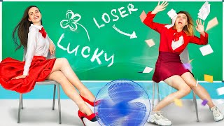 Lucky vs Unlucky Girl  Funny Relatable Situations in Real Life [upl. by Enelyt]