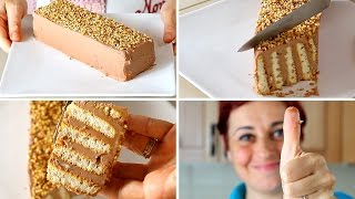 MATTONCINO DOLCE DI BENEDETTA Ricetta Facile Senza Cottura  Nutella Brick Cake Easy Recipe [upl. by Auqenahc]