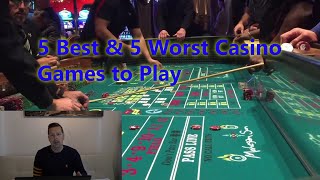 5 best amp 5 worst casino games to play [upl. by Hunfredo]